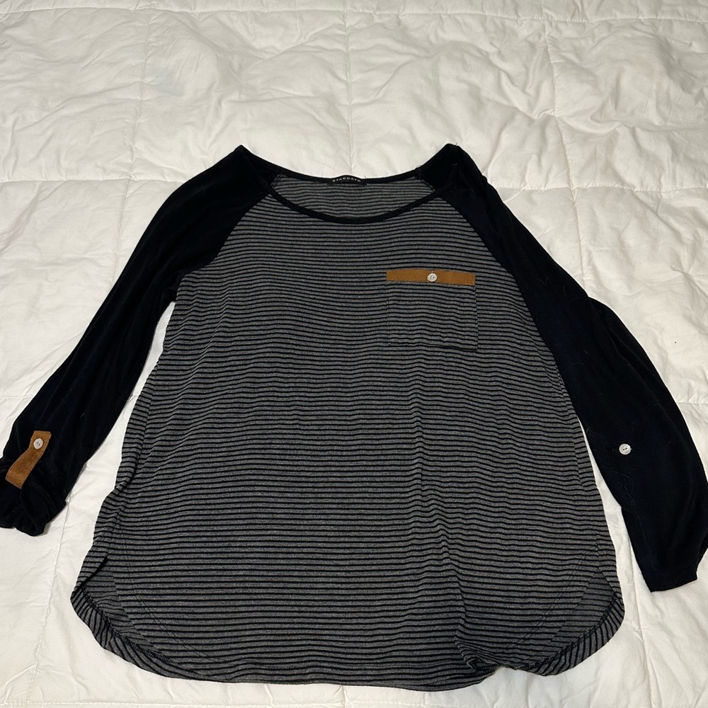 Striped long sleeve tee